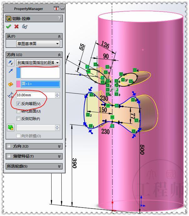 用SolidWorks画一个大嘴凳，这个图还是有些难度的