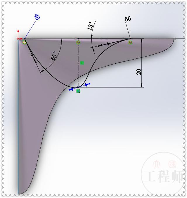 SolidWorks曲面画的鸢尾图形，这个图有点难，初学者估计画不出来