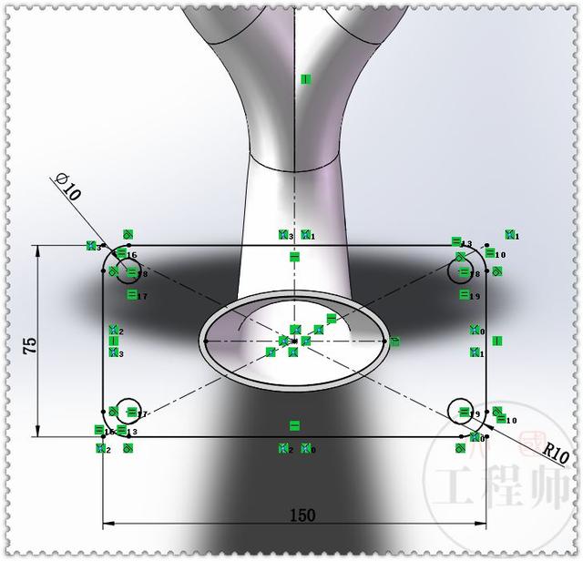 用SolidWorks画的一个排气管，和前两天的比起来，这个好画多了