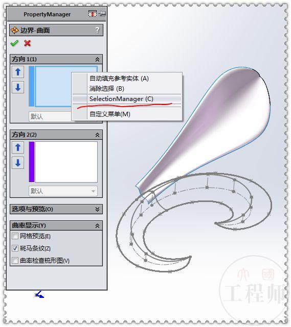 SolidWorks曲面画的鸢尾图形，这个图有点难，初学者估计画不出来