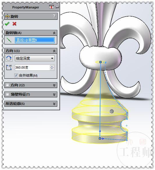 SolidWorks曲面画的鸢尾图形，这个图有点难，初学者估计画不出来