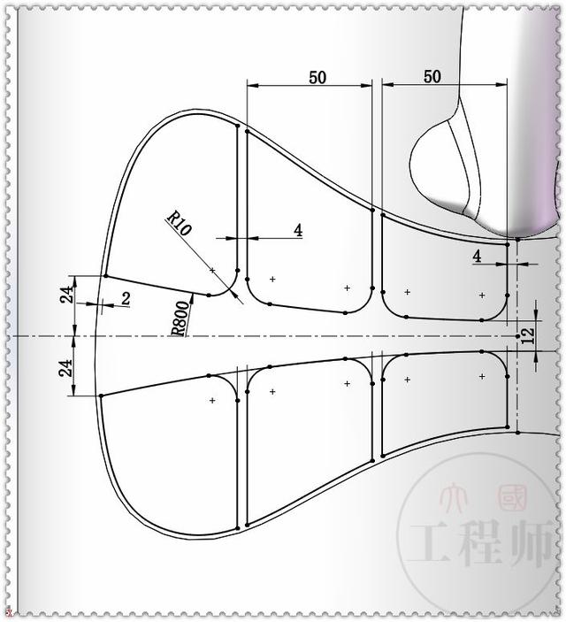 用SolidWorks画一个大嘴凳，这个图还是有些难度的