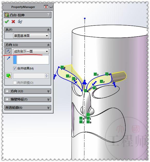 用SolidWorks画一个大嘴凳，这个图还是有些难度的