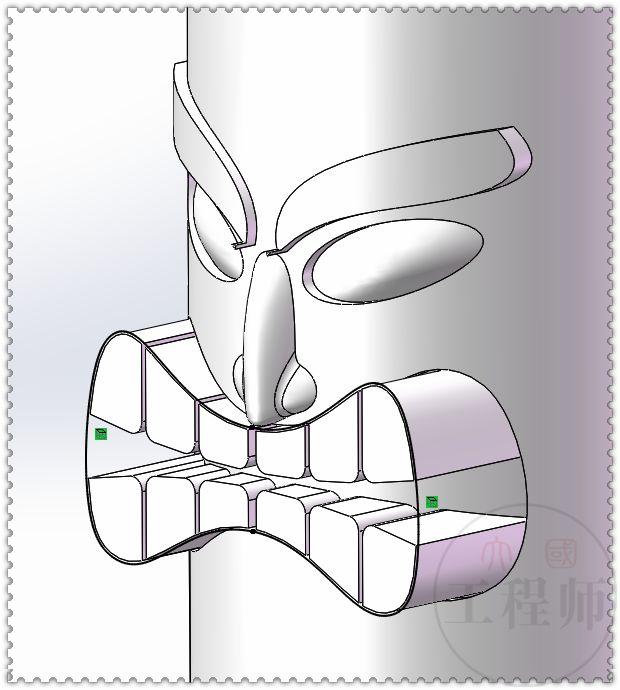 用SolidWorks画一个大嘴凳，这个图还是有些难度的