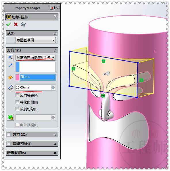 用SolidWorks画一个大嘴凳，这个图还是有些难度的