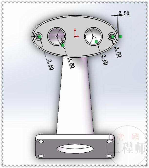 用SolidWorks画的一个排气管，和前两天的比起来，这个好画多了