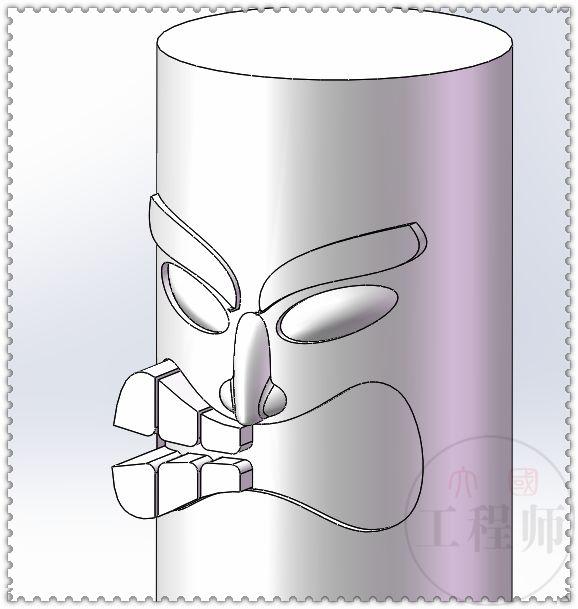 用SolidWorks画一个大嘴凳，这个图还是有些难度的