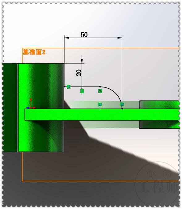 SW建模练习，此图主要是基准面和孔的使用，其余都是简单的拉伸