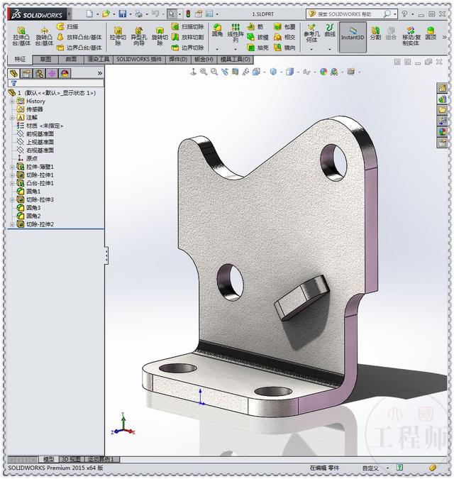 用SolidWorks设计的垂直式快速夹具，这个工具还是很常见的