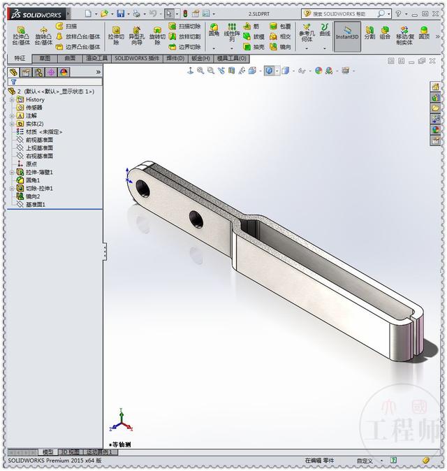 用SolidWorks设计的垂直式快速夹具，这个工具还是很常见的