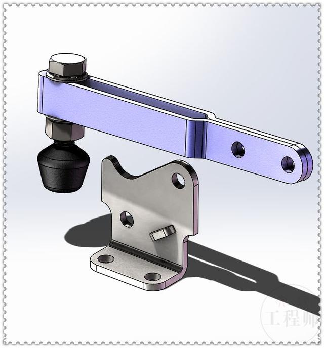 用SolidWorks设计的垂直式快速夹具，这个工具还是很常见的