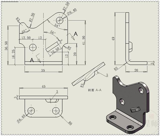 用SolidWorks设计的垂直式快速夹具，这个工具还是很常见的