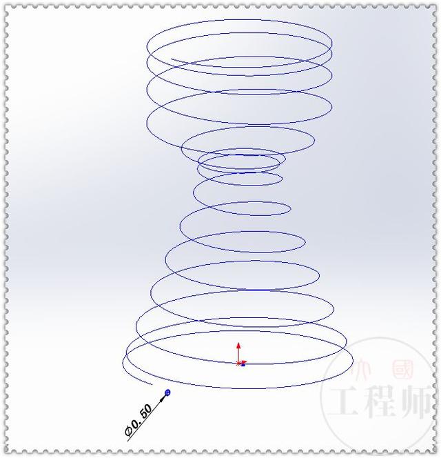 用SolidWorks螺旋线建模4个变径、变距弹簧