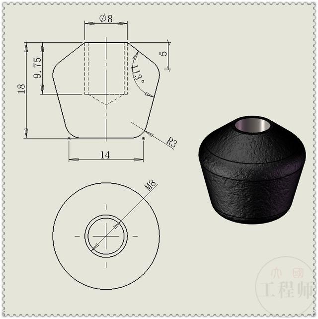 用SolidWorks设计的垂直式快速夹具，这个工具还是很常见的