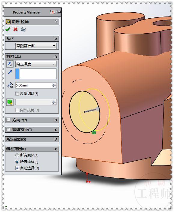 用SW建模的复杂壳体，这个图貌似简单，但足足用39页才画完