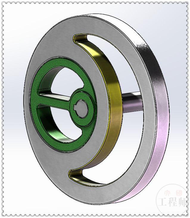 用SolidWorks设计的使用偏心机制进行往复运动的机构