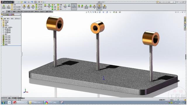 用SolidWorks设计的使用偏心机制进行往复运动的机构