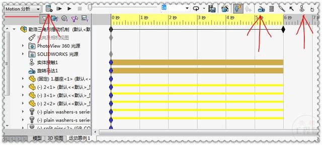 用SolidWorks设计的勒洛三角形摆动机制，三角的建模是此图的重点