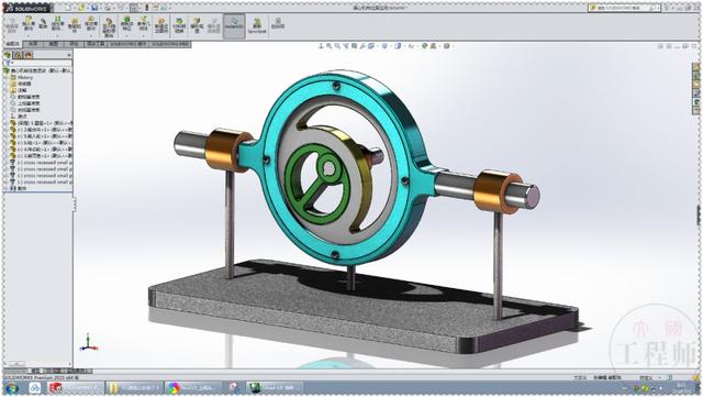 用SolidWorks设计的使用偏心机制进行往复运动的机构