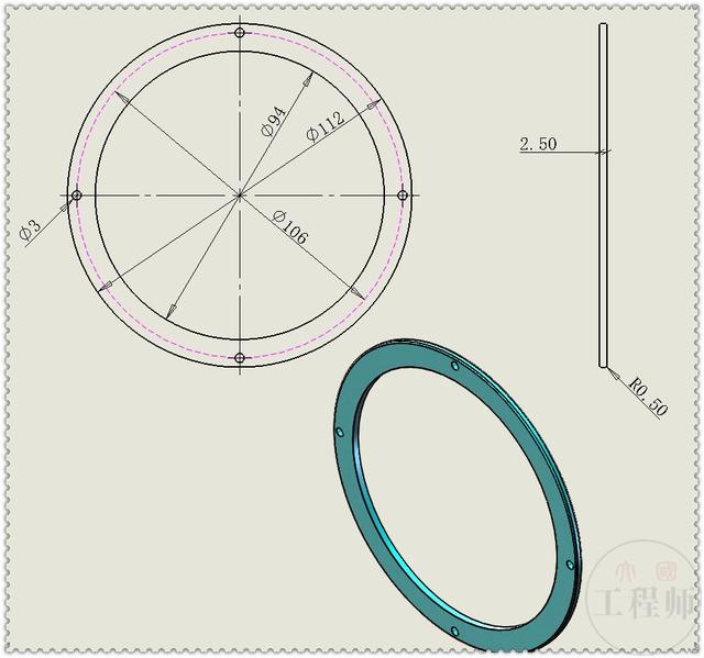 用SolidWorks设计的使用偏心机制进行往复运动的机构