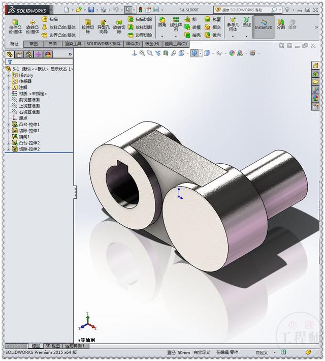 用SolidWorks设计的往复式的齿轮运动机构，要用到多个子装配体