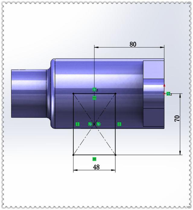 用SolidWorks建模的实体零件，此图仅用拉伸和切除就可以