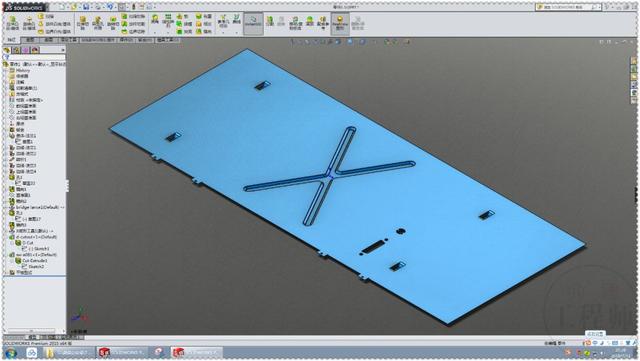 用SolidWorks钣金画的金属外壳，过程中要用到成型工具和特征库