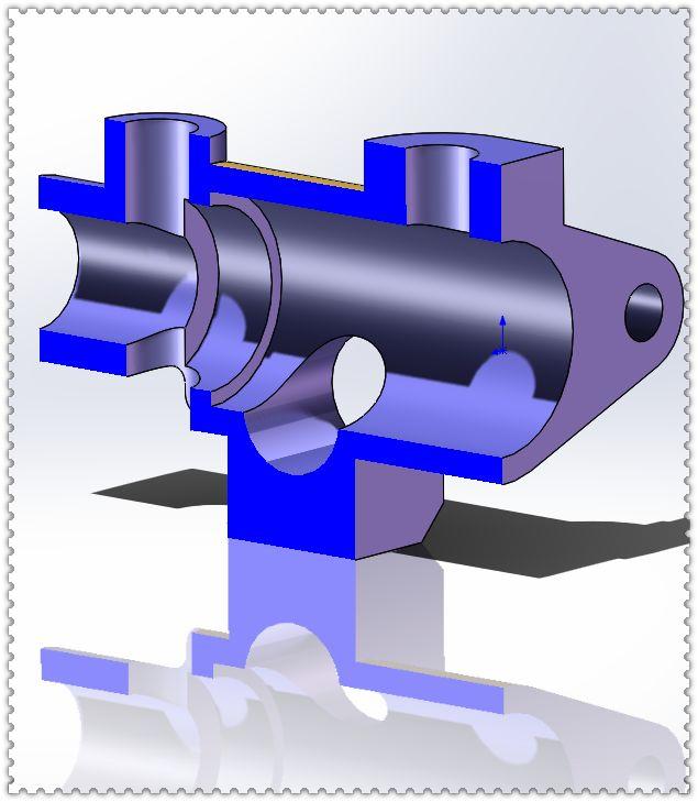 用SolidWorks建模的实体零件，此图仅用拉伸和切除就可以