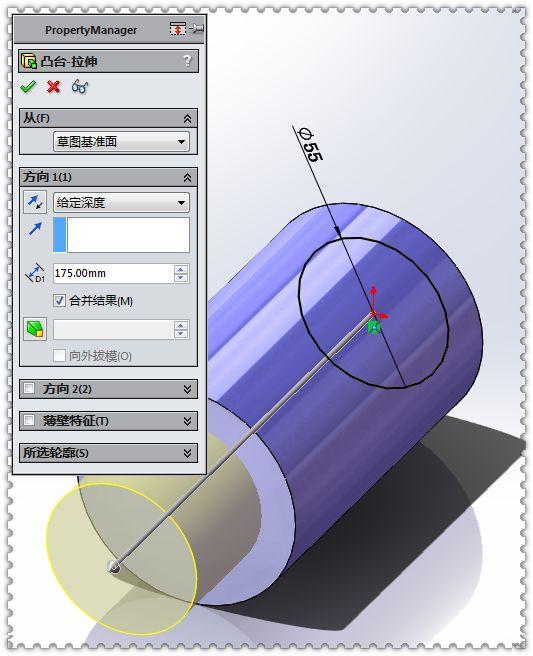 用SolidWorks建模的实体零件，此图仅用拉伸和切除就可以