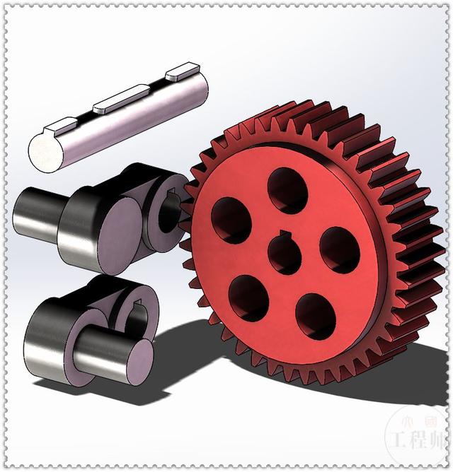 用SolidWorks设计的往复式的齿轮运动机构，要用到多个子装配体