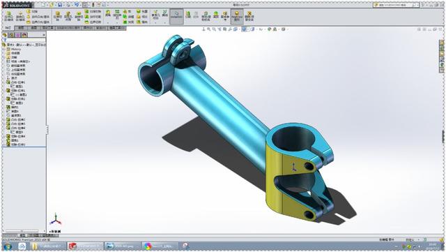 用SolidWorks建模的管件，对于经常画图的人来说，此图一点都不难