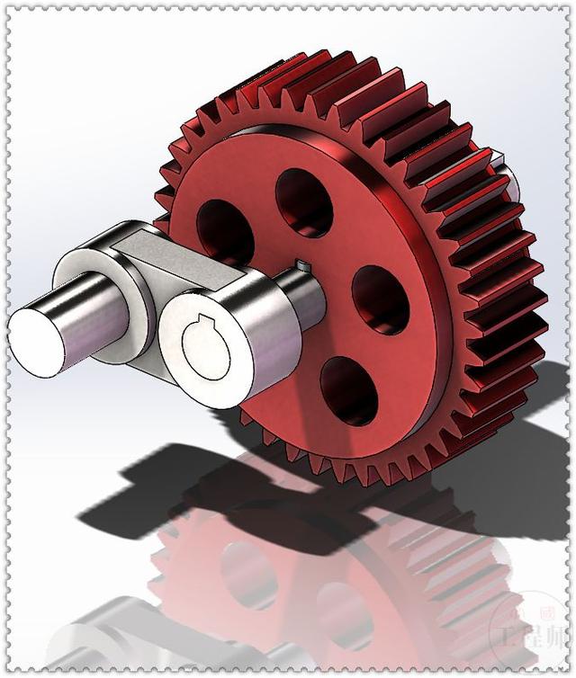 用SolidWorks设计的往复式的齿轮运动机构，要用到多个子装配体