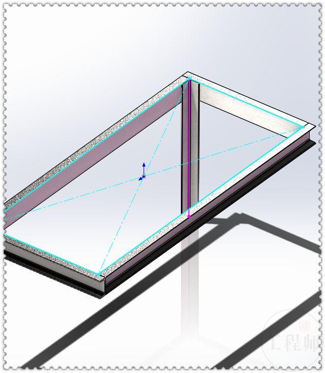 用SolidWorks焊件模块绘制的支撑钢架，这个的模型的草图好画多了