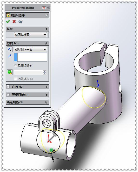 用SolidWorks建模的管件，对于经常画图的人来说，此图一点都不难