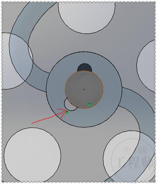 用SolidWorks设计的一个水表机制，用两个标准件齿轮来驱动