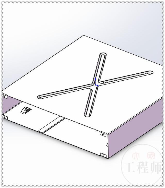 用SolidWorks钣金画的金属外壳，过程中要用到成型工具和特征库