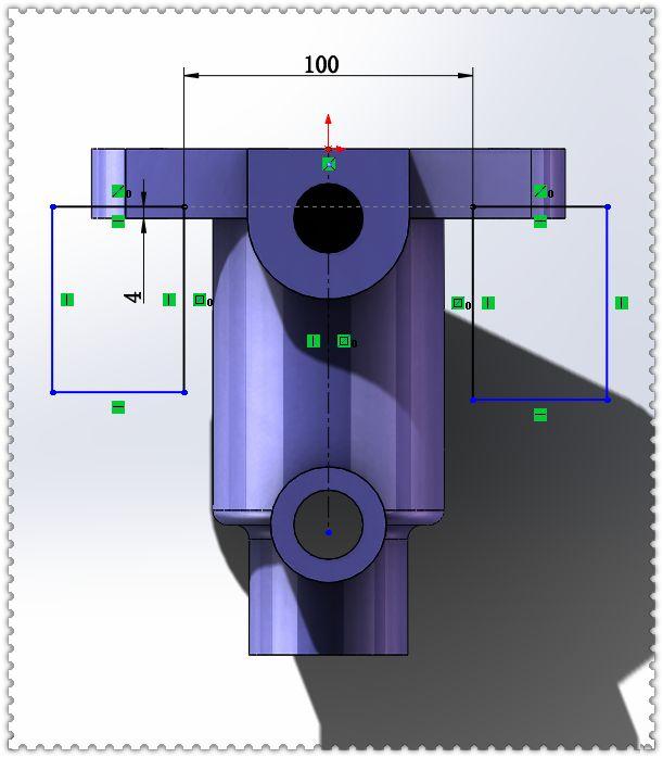 用SolidWorks建模的实体零件，此图仅用拉伸和切除就可以