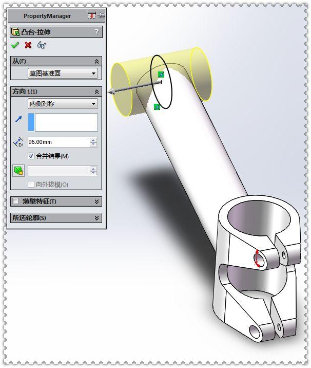 用SolidWorks建模的管件，对于经常画图的人来说，此图一点都不难