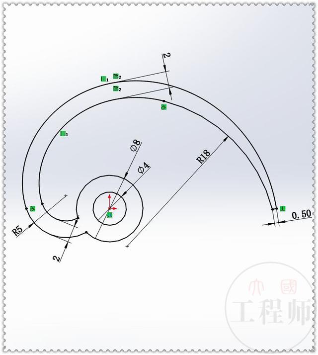 用SolidWorks设计的一个水表机制，用两个标准件齿轮来驱动