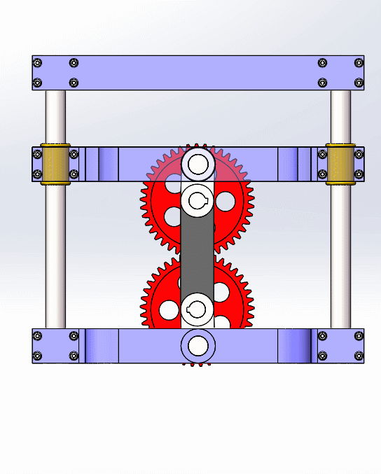 用solidworks设计的往复式的齿轮运动机构,要用到多个