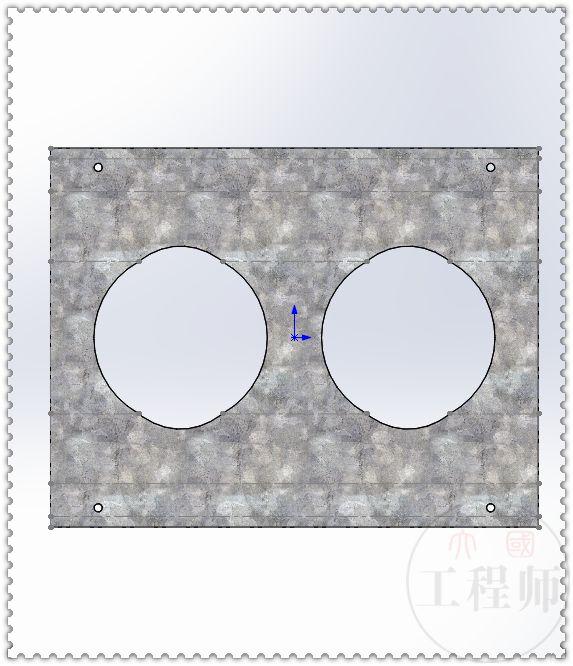 用SolidWorks设计的墙上出、入通风口，此图用钣金模块建模