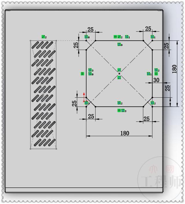 SolidWorks画一个钣金箱体的底壳，除了填充阵列，都是些基本操作