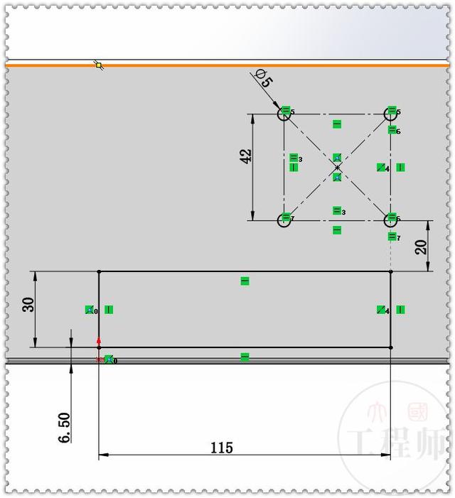 SolidWorks画一个钣金箱体的底壳，除了填充阵列，都是些基本操作