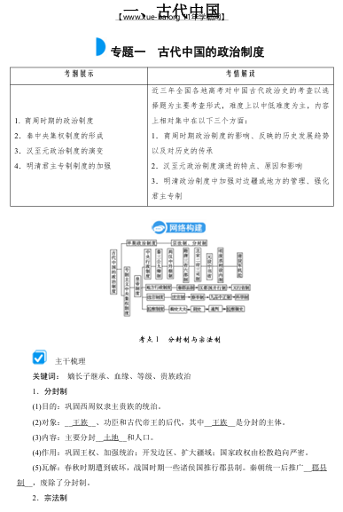 高考专题复习集锦+历史+PDF版含解析OK